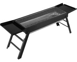 Benelux Select Draagbare Bbq – Opvouwbare Bbq – Meeneem Bbq – Inklapbaar - Zijtafels En Draagriem – Grill oppervlakte 56 x 23 cm