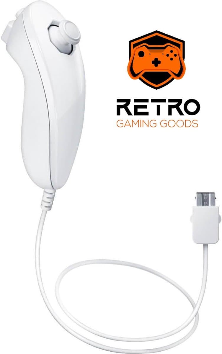 Retro Gaming Goods® - Nunchuck - Wit - Geschikt voor Nintendo Wii & Nintendo Wii U — afbeelding 1