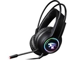 V6000 game headset - Bedrade hoofdtelefoon - USB - 3,5mm - LED - 2 meter - Zwart