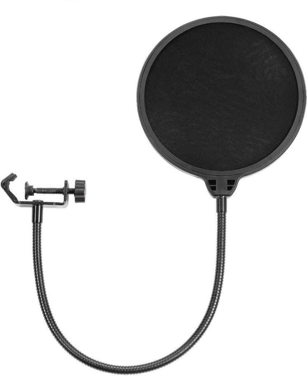 Pop Filter - Pop Shield - Popkiller - Microfoon - Studio - Speaker - Zwart - 1 stuk — afbeelding 1