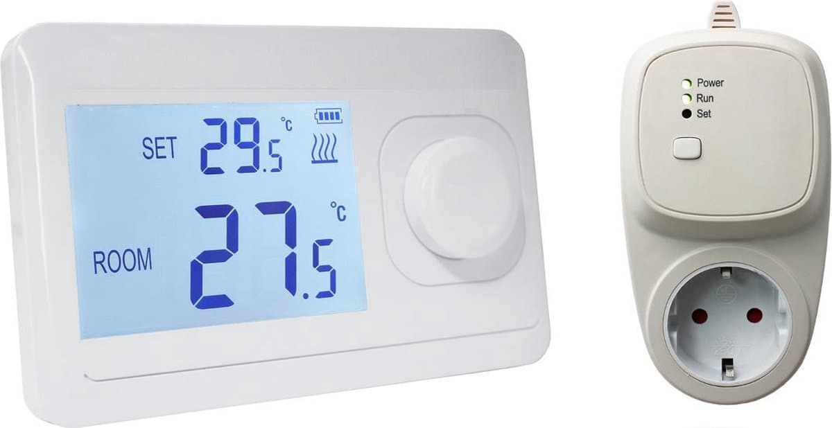 Draadloze eenvoudige thermostaat (Niet programmeerbaar) RF-OPTIMA easy inclusief PLUG in ontvanger -Penaarde (BE) — afbeelding 1
