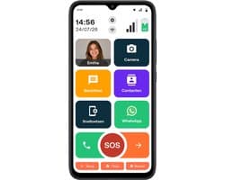 Senifone S1 Senioren Smartphone - Zwart - Voor Ouderen - 64GB - WhatsApp & SOS Functie