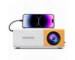 HD 1080P Kleine Videoprojector, Draagbare Buitenprojector, 100ANSI 1000LM Helderheid, Automatische Correctie, Handmatige Scherpstelling, 100 Inch Scherm, HDMI USB