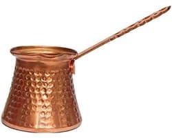 Een Turks koffiezetapparaat van 330 ml, gemaakt van Geschikt vooraal, Geschikt voor het maken van Turkse cezve-koffie.