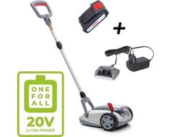 Accu Grasmaaier - Handmaaier Mulchmaaier - Kleine Gazons Onderhouden - Borstelloze Motor - 21 cm Maaibreedte - Grijs Rood