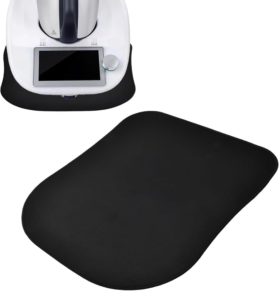 Keukenmachine Mat - Antislip Onderlegger - Apparaat Verplaatsen - Dubbelzijdig Materiaal - 35 x 30 cm - Zwart — afbeelding 1