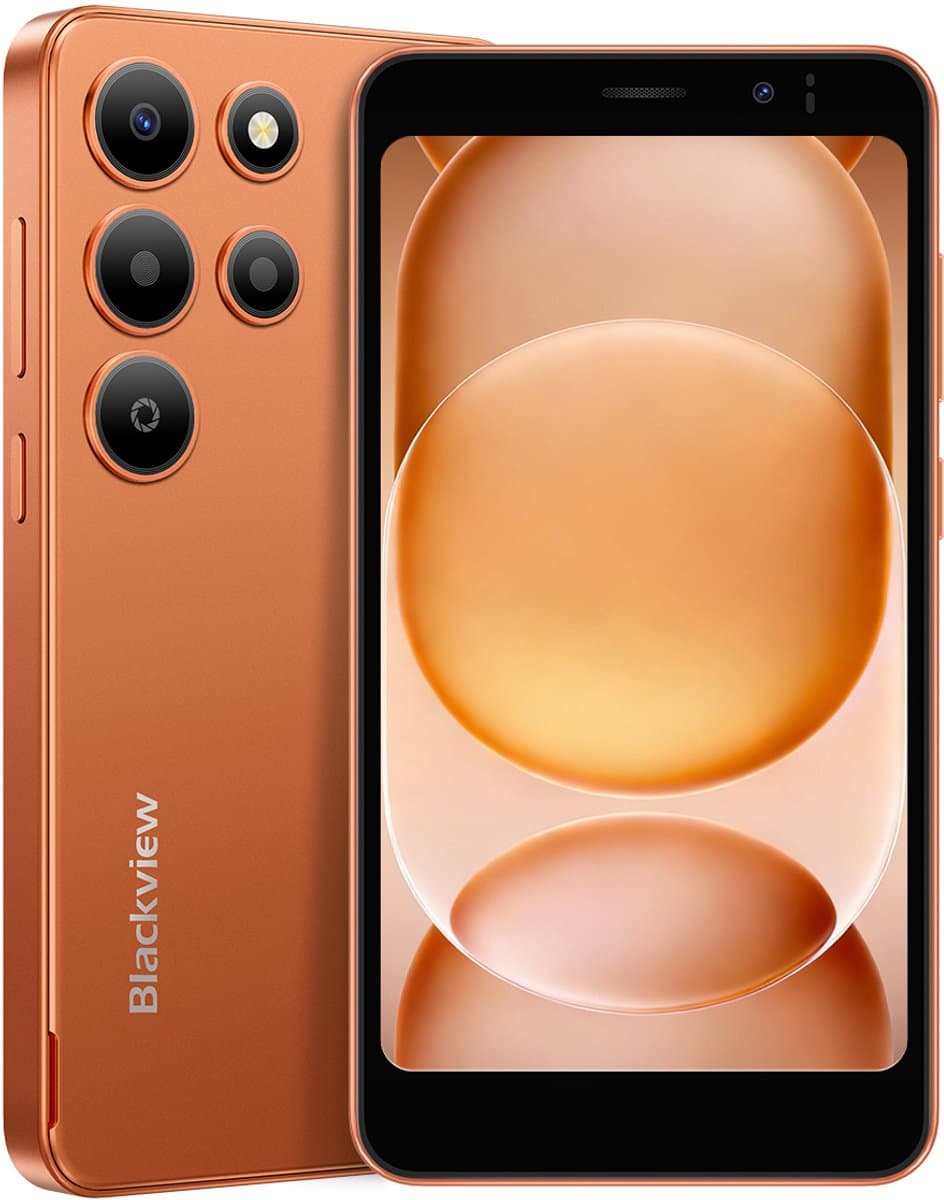 Blackview WAVE 2C Smartphone - 4G AI - DUAL SIM - 12GB RAM - 32GB ROM - Octa Core - Android 16 GO Telefoon - 5 inch - GPS - Oranje — afbeelding 1