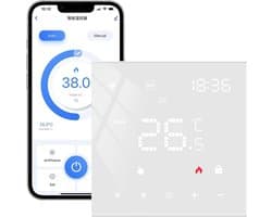 Slimme Thermostaat - Verwarming Regelaar - Energie Besparen - App en Spraakbesturing - 3A - Wit