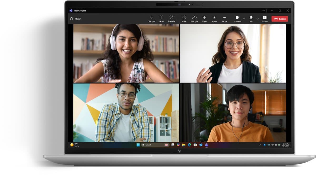 HP EliteBook 6 G2a Next Gen AI AMD Ryzen AI 5 PRO 435 Laptop 40,6 cm (16") WUXGA 16 GB DDR5-SDRAM 512 GB SSD Wi-Fi 7 (802.11be) Windows 11 Pro Zilver — afbeelding 1