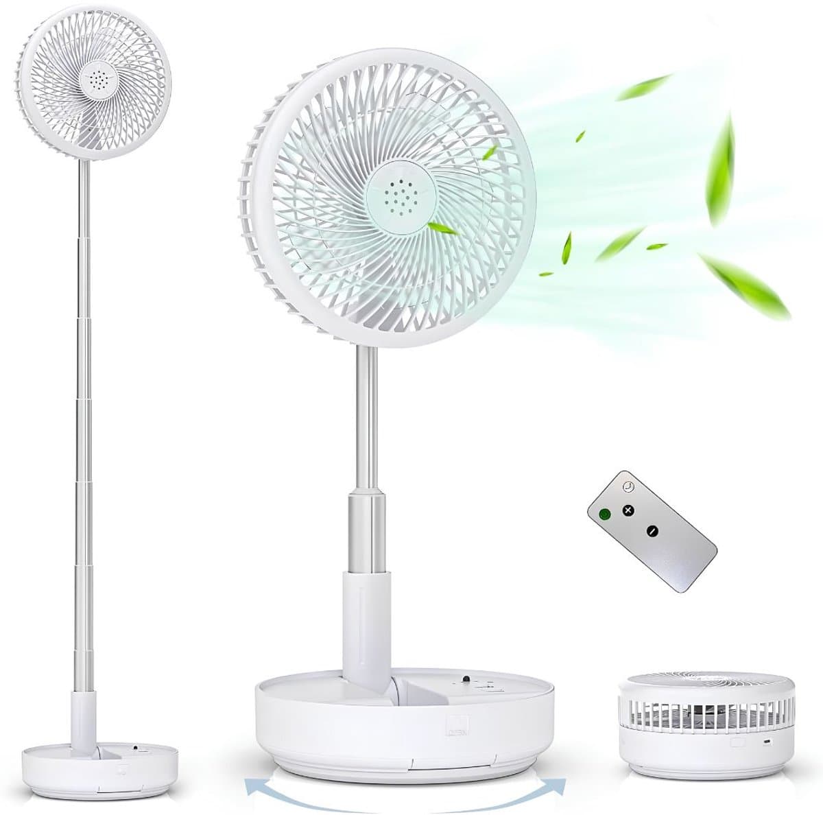 LNMsolutions® Ventilator Staand - Ventilator - Ventilator Staand Afstandsbediening - Wit - 23cm x 11cm x 23cm — afbeelding 1