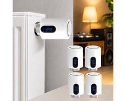 WiFi Radiatorthermostaat met App-bediening en 7 Ventieladapters – Wit – 4-pack
