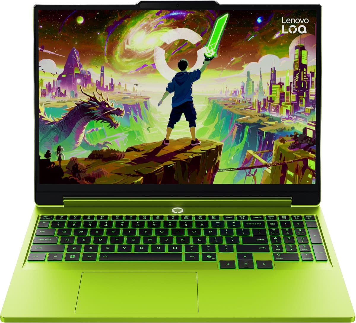 Lenovo LOQ 15AHP11 AMD Ryzen™ 7 250 Laptop 38,9 cm (15.3") WUXGA 32 GB DDR5-SDRAM 512 GB SSD NVIDIA GeForce RTX 5070 Wi-Fi 6 (802.11ax) Windows 11 Home Engels Groen — afbeelding 1