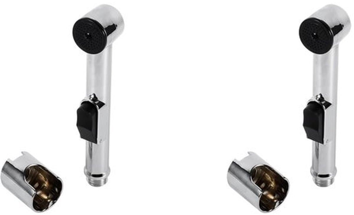 Shattaf, douchekop en toiletbidet, 2 stuks, draagbaar, verchroomd, ABS verchroomd, badkamer thuis — afbeelding 1