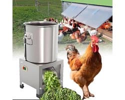 Elektrische Groentehakselaar - Keukenmachine Versnipperaar - Efficiënt Groenten Snijden - Krachtige 1800W Motor - 3500 RPM - Zilver