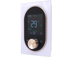 Slimme thermostaat - Wifi programmeerbaar - Temperatuur regelen - 5+1+1 weekschema - 86x86 mm - Wit