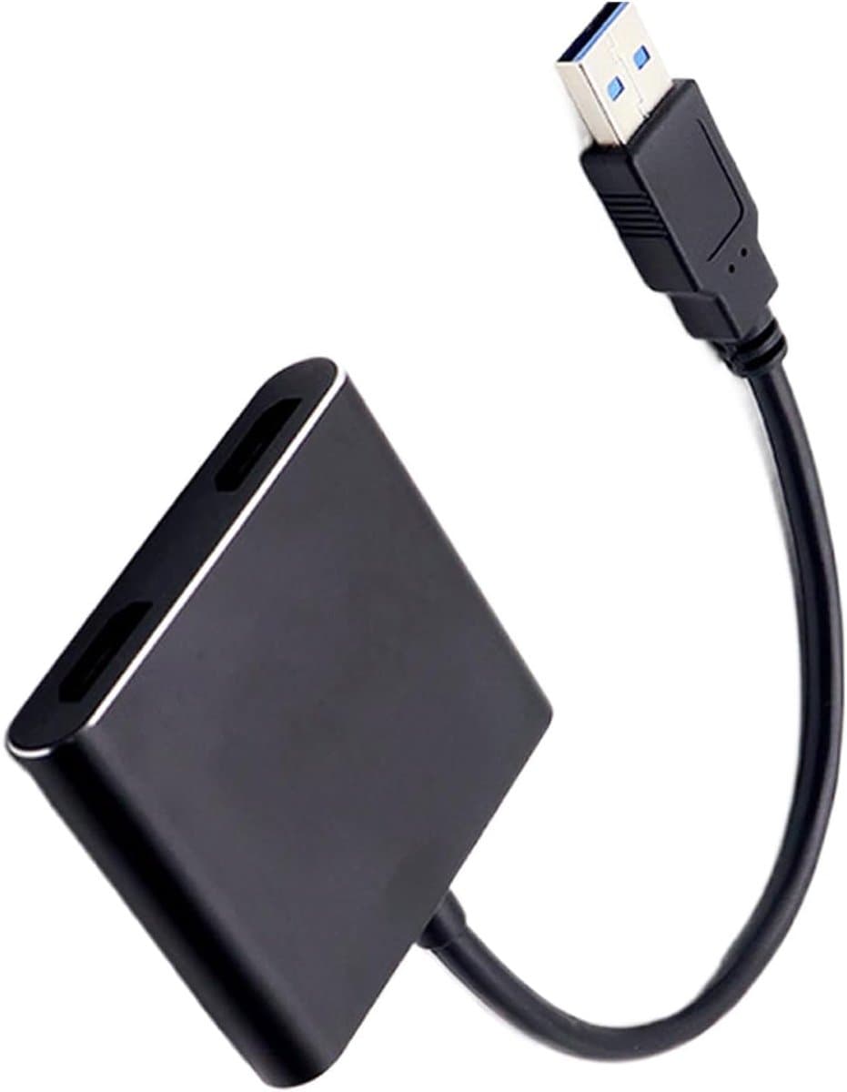 USB naar HD adapter - Videoconverter Beeldscherm - Extra Scherm Aansluiten - Plug and Play - Full HD 1080p - Grijs — afbeelding 1