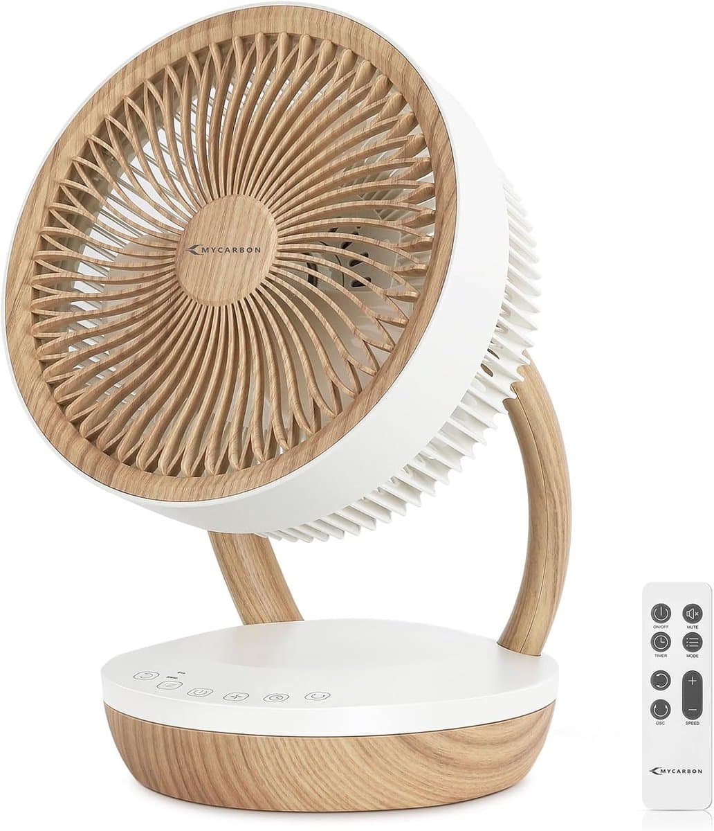 Tafelventilator stil – Luchtcirculator 20 dB – 8 snelheden – 3D oscillatie – Afstandsbediening — afbeelding 1