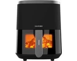 Airfryer met Raam - Heteluchtoven Frituurpan - Gezond Koken - PerfectCook Technologie - 4 Liter - Zwart