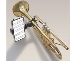 Universele Lier Telefoonhouder voor Blaasinstrumenten – Stevige Smartphone Standaard voor Trompet, Klarinet & Saxofoon – Marching Band Muzieklyra – 1 Stuk