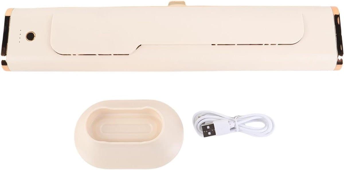 Kleine Torenventilator - Bladloze Ventilator - Persoonlijke Koeling - USB Oplaadbaar - 39x12x8 cm - Beige — afbeelding 1