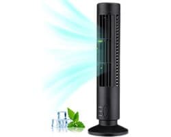 Bladeless Ventilator - Tafelventilator - Persoonlijke Koeling - Stille Werking - 33 cm Hoog - Zwart