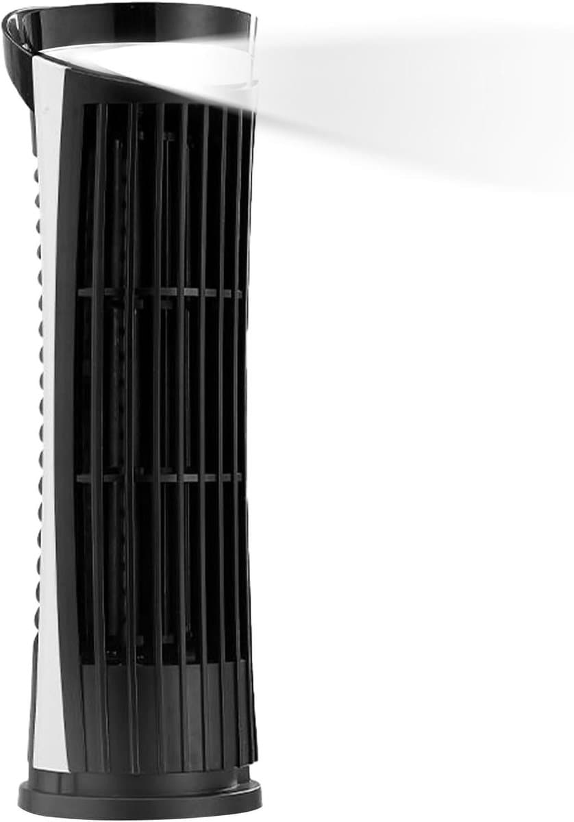 Torenventilator - Bladloze ventilator - Persoonlijke koeling - Stille werking - 27 cm hoog - Zwart — afbeelding 1