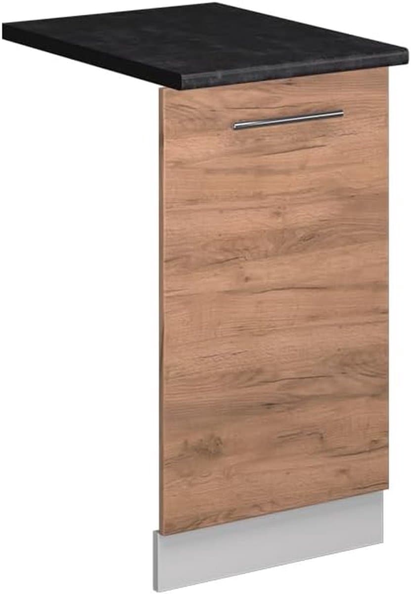 Vaatwasserpaneel 45 cm Inbouw Afwasmachine Front Antraciet Eiken Look — afbeelding 1