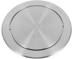 Dailygoods- Klapdeksel Inbouwdesign - Afvalemmer - Roestvrij Staal - Compact - Geschikt voor Thuis/Kantoor - Afmetingen 16,5 x 16,5 x 3,3 cm - Afvalbakdeksel