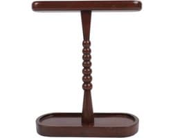 Hoofdtelefoonstandaard - Universele Houder - Werkruimte Organiseren - Met Opbergvak - 28 x 25 x 9.5 cm - Donkerbruin