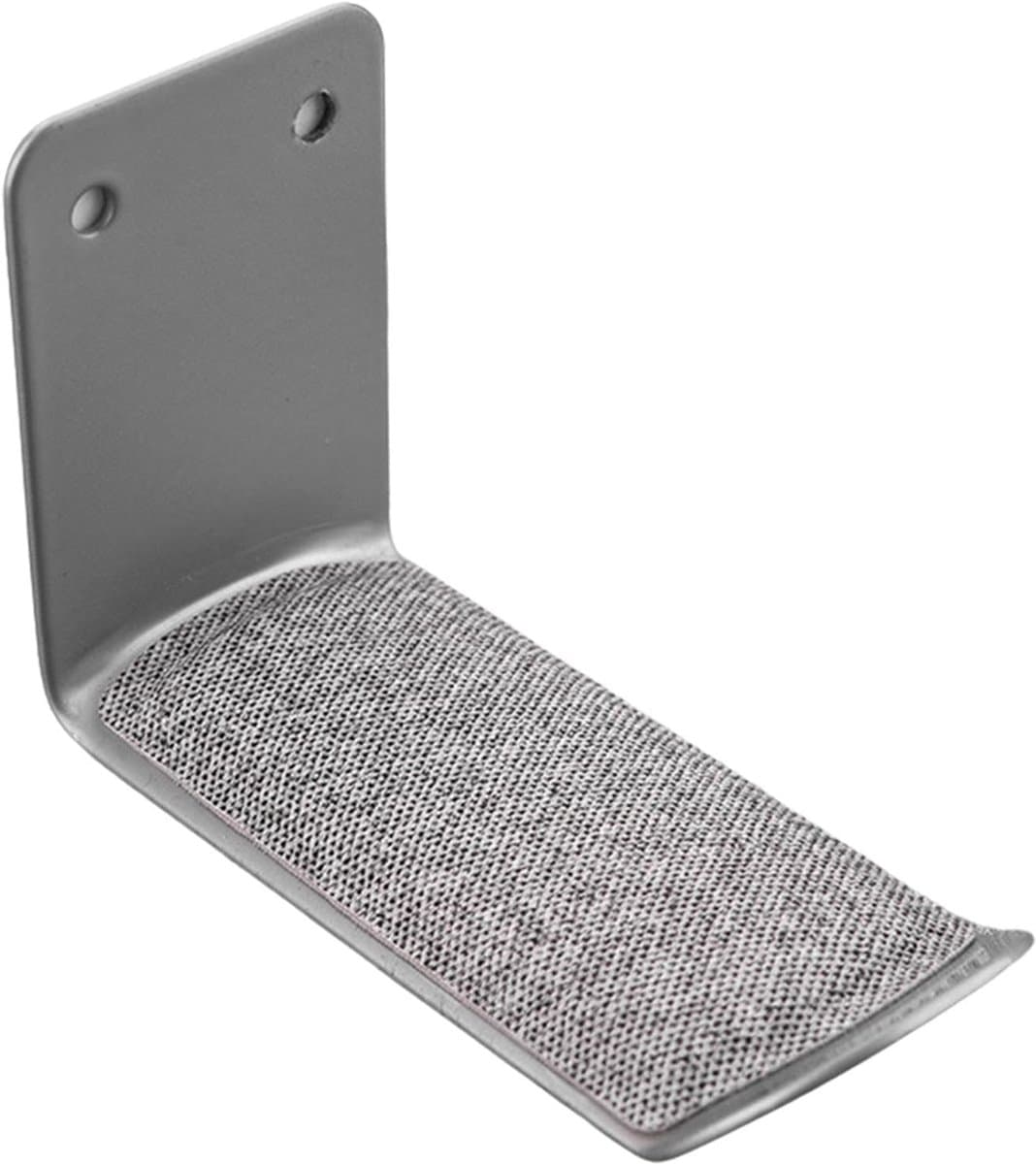 Hoofdtelefoonhaak - Muurbeugel Houder - Onder Bureau - PU Beschermpad - 9.5x6.1x4.2cm - Zilverkleurig — afbeelding 1