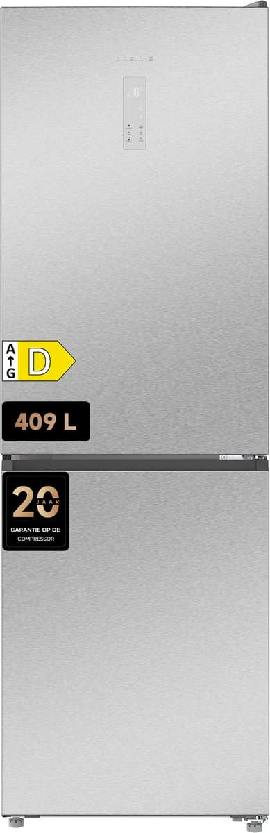 Dreame Mega Pro Koelkast 409L - 185 CM - No Frost - Energieklasse D - FreshFlex Multi-Moduszone - AeroFresh Purificatie - Inox Look - Vrijstaand — afbeelding 1