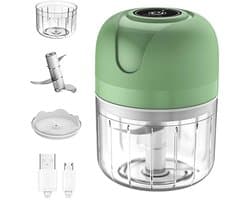 Elektrische keukenmachine, mini-knoflookmaker van 250 ml, groentesnijder, multifunctionele snijder