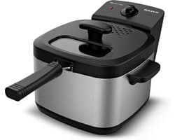 Compacte Friteuse 1,5 L, 2000 W, Temperatuurregeling 150-190°C, Met Deksel