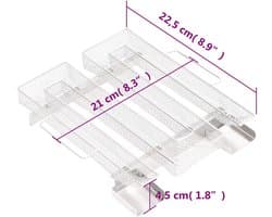 vidaXL - BBQ-rookoven - met - koude - rookgenerator - gegalvaniseerd - staal