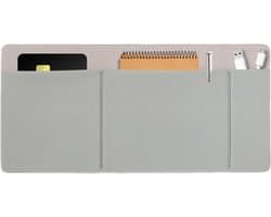 Externe Harde Schijf Houder - Tas Organizer - Mobiel Werken - Zelfklevende Bevestiging - 27 x 13 cm - Grijs