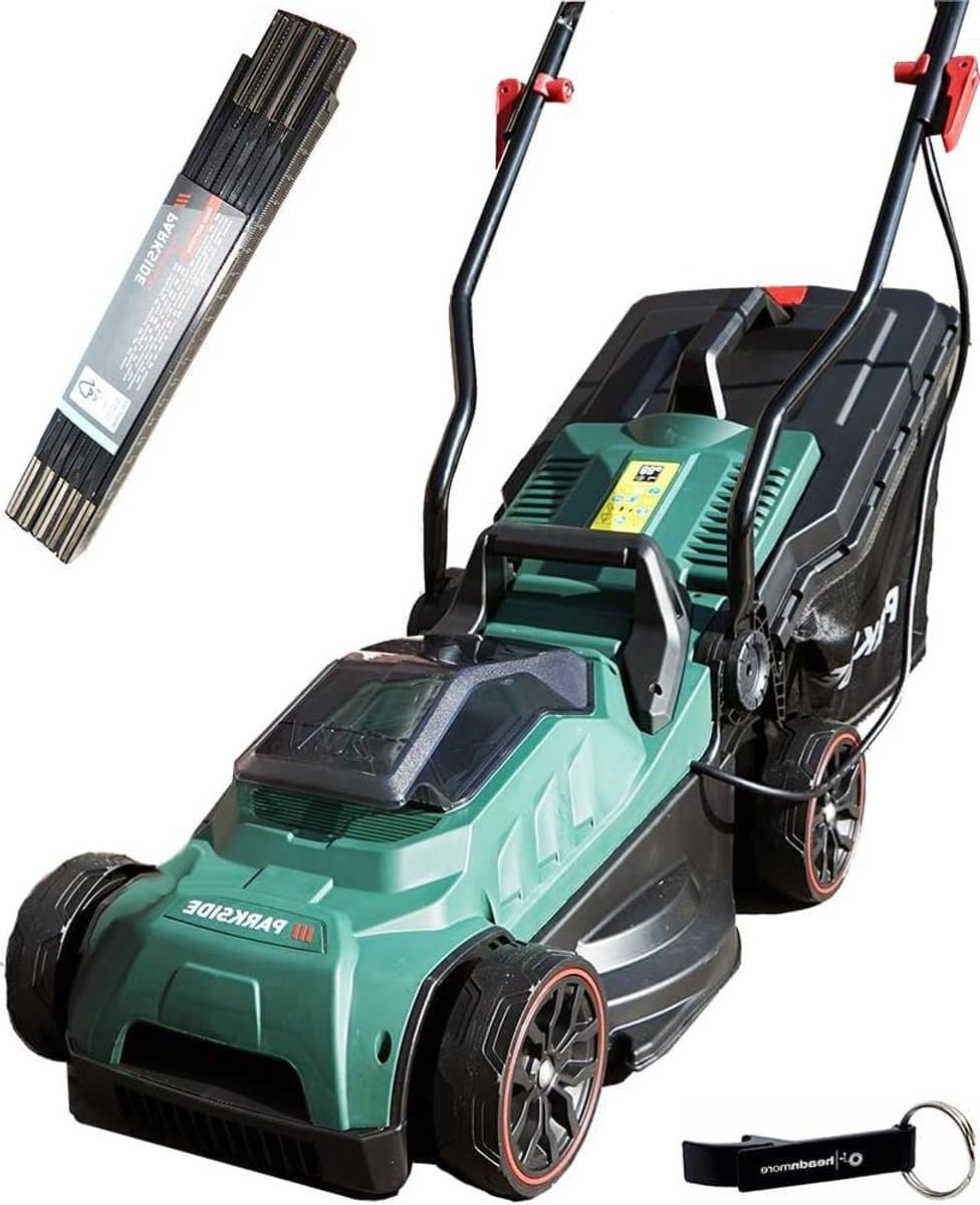 Accu Grasmaaier - Elektrische Grasmaaier - Gazon Onderhoud - Inclusief Duimstok - 33 cm Snijbreedte - Groen — afbeelding 1
