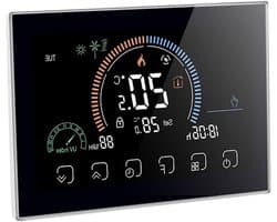 Slimme Thermostaat - Verwarmingsregelaar Ketelthermostaat - Energie Besparen - APP-bediening - 5-35°C - Zwart