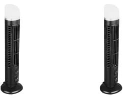 Allecto - Bladloze Torenventilator - Koude Lucht - Stille en Oscillerende Ventilator - Compact Formaat - Desk Model - Geschikt voor Thuis en School