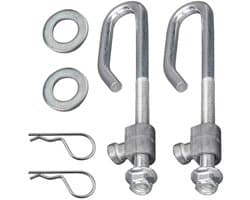 Dailygoods- Deck Lift Hanger Rod kit - Vervangt onderdeelnummers GX24864/GX21718 - Compatibel met E-serie en D-serie - Hoge kwaliteit - Voor diverse modellen - Inclusief bevestigingsmaterialen - Hefframe