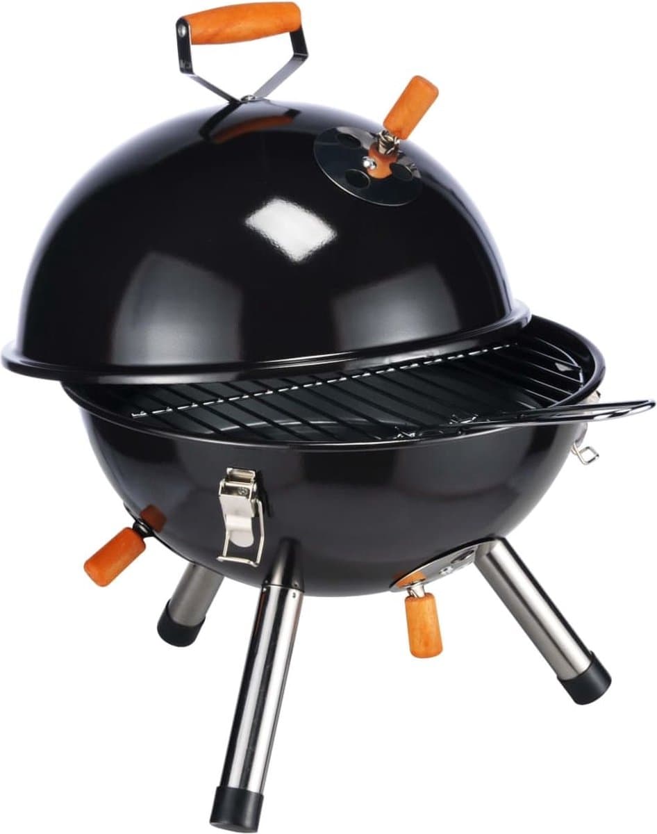 HI Houtskool mini kogelbarbecue zwart — afbeelding 1