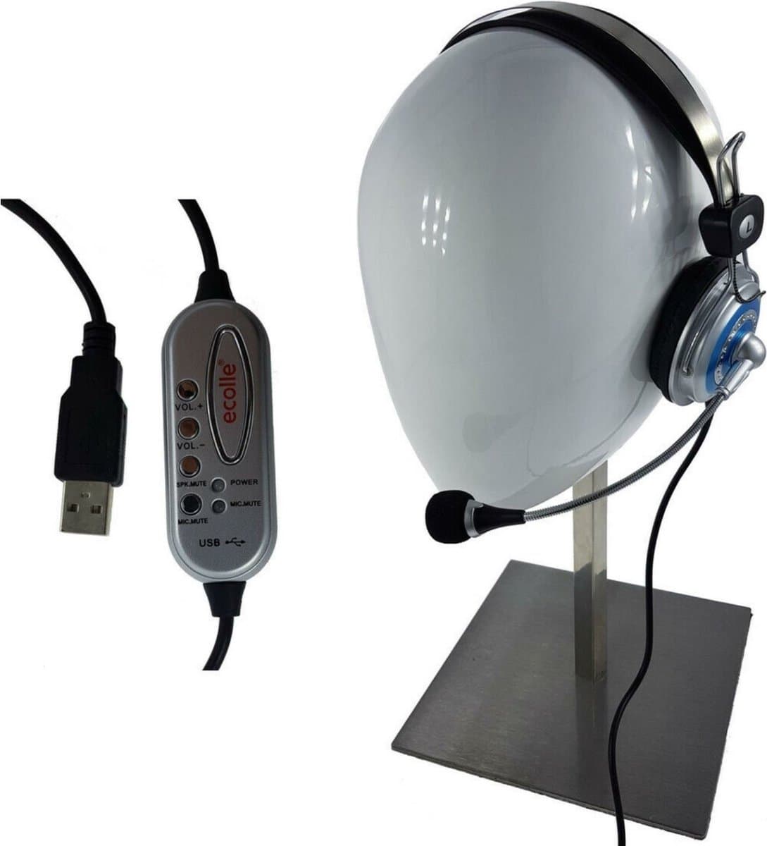 Ecolle - Bedrade stereo USB-headset voor callcenters — afbeelding 1