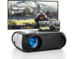 Beamer met afstandsbediening, 1080P Ondersteund LED Wifi projector met luidspreker 16:9