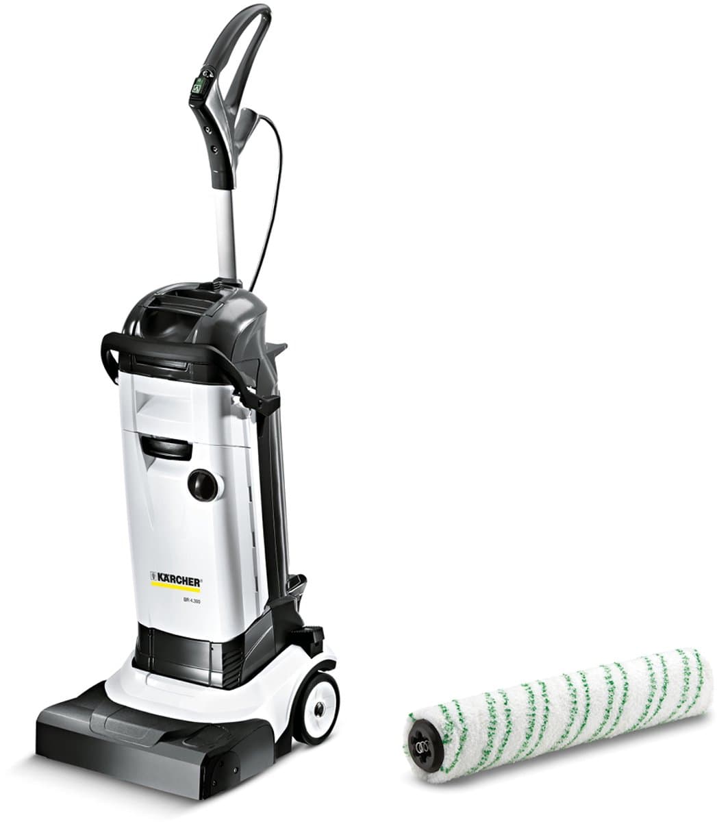 Kärcher BR 4.300 SET - Incl. extra microvezelrol - Vloerreiniger - 200 m² - Direct droog - 4/4 liter reservoir - Rolborstel rood - 820 W — afbeelding 1