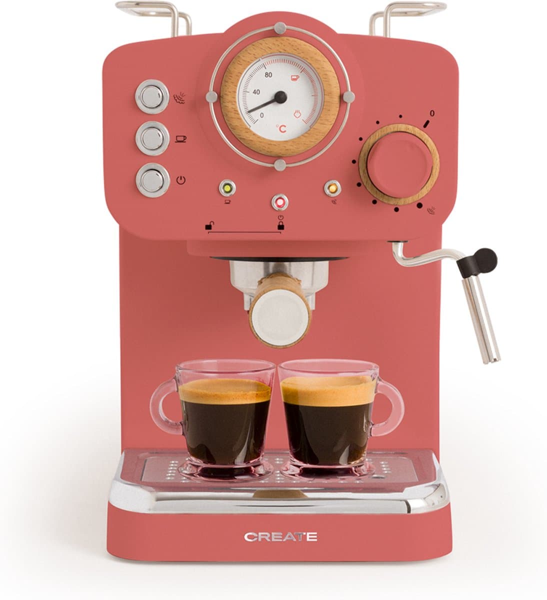 CREATE - Espresso-koffiezetapparaat - Terracotta - THERA RETRO — afbeelding 1