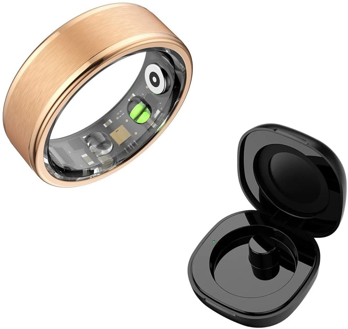 DrPhone RingSense V3 – Smart Ring - Europese ringmaat 54 - 5ATM Waterdicht – Slaapmonitor – Hartslagmeter - SpO2 + Case - Rose Goud Kleurig — afbeelding 1