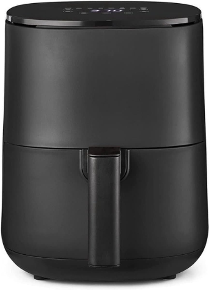 StayPowered Luchtfriteuse - Gezond en Snel Koken - Digitale Touchscreen-bediening - 8 Voorinstellingen - 5-in-1 Multikoker - Geen Voorverwarmen Nodig - Vaatwasmachinebestendig - Compact Ontwerp - Matzwart - Levering Sneller dan Aangegeven! — afbeelding 1