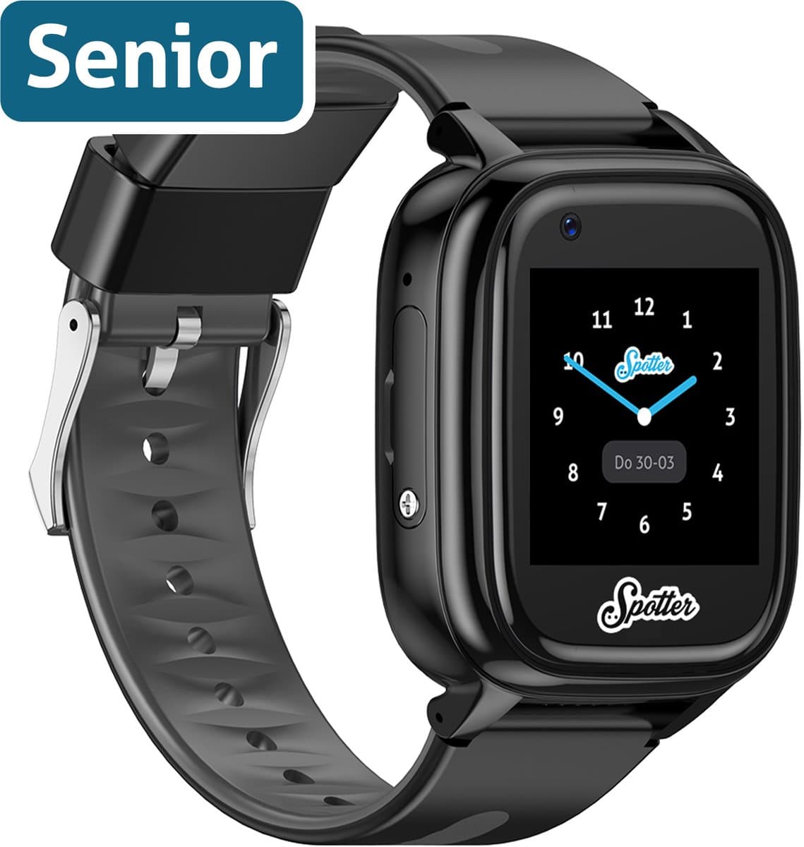 Spotter® GPS Horloge Senioren (4G) – Zonder Abonnement – Met GPS Tracking, SOS-knop & Bellen – Inclusief Simkaart – Waterdicht – App (NL Support) — afbeelding 1