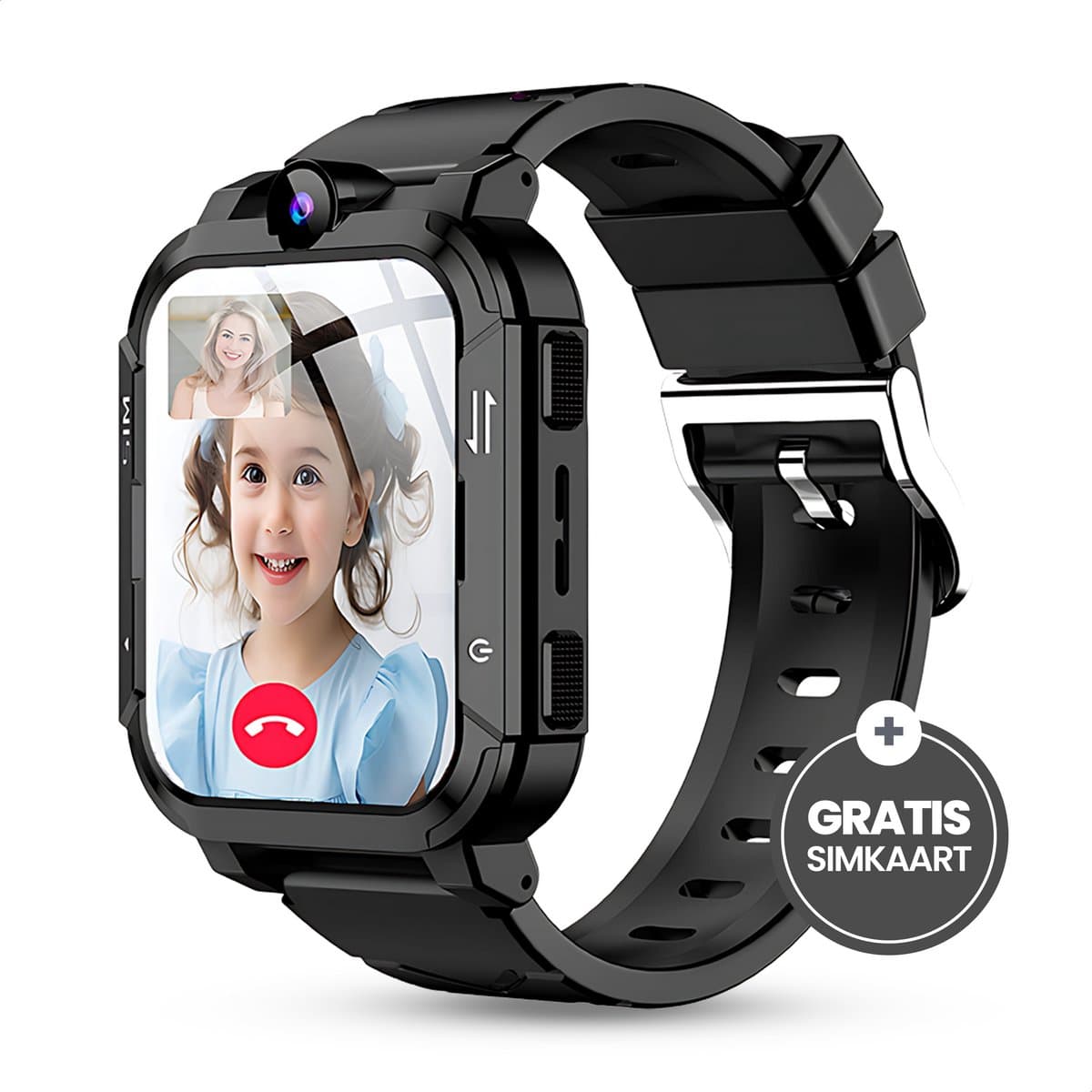Trakidz Smartwatch kinderen - Jongen & meisje - Kinderhorloge - Gps - Horloge kids - zwart — afbeelding 1
