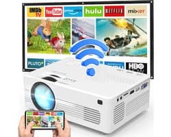 Draagbare Full HD Wifi Beamer - Mini Videoprojector met 9000 Lumen voor Thuisbioscoop - Compatibel met Smartphone, Laptop, TV-Stick
