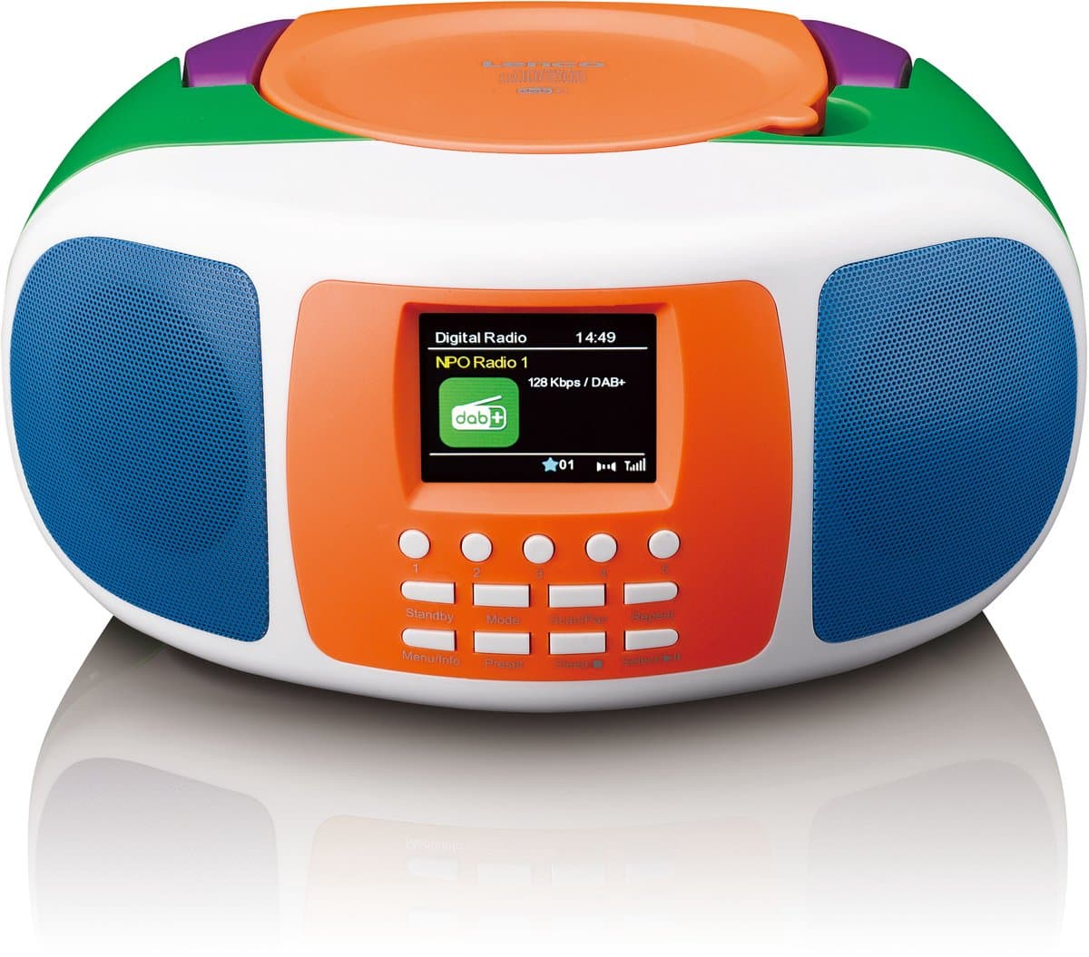 Lenco Radio SCD-861KIDS - Draagbare DAB en FM radio met Bluetooth - CD-speler - Vrolijk ontwerp — afbeelding 1